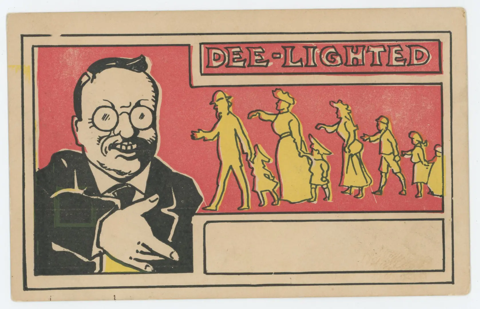 Illustration of Theodore Roosevelt with his hand out